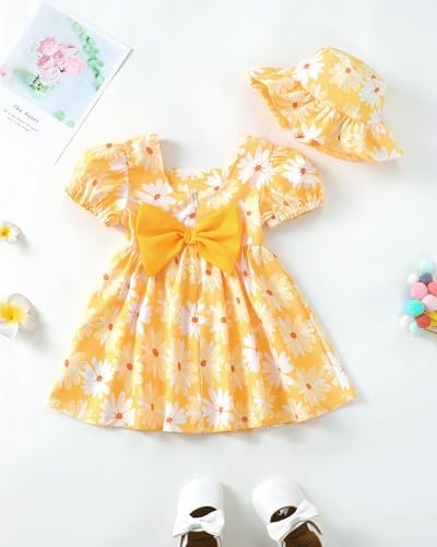 Toddler Baby Girl Dresses Summer Clothes Boho Short Sleeve Dress Ruffle Infant Sundress Cute Girls Outfit