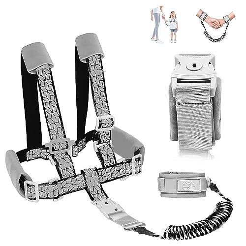 Toddler Leash for Walking, Toddler Safety Harnesses Leashes, Safety Harness with Lock for Kids, Anti Lost Wrist Link for Toddlers οΌUpgrade with Reflective Tape LinerοΌ6.5ftοΌfor Kids