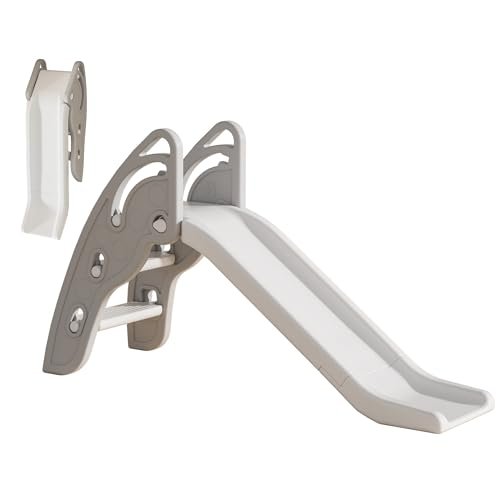 Toddler Slide Large Play Climber Slide PlaySet with Extra Long Slipping Slope Indoor Slide Kids Slide Toddler Playground Toddler Slide Outdoor Toys for Toddlers (Grey)