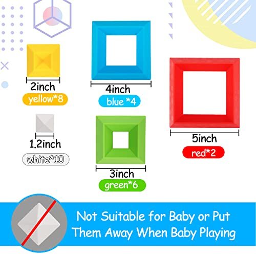 Tsomtto Montessori Toys for 1 2 3 4 5 Year Old Boys Girls Toddler 1-3 Preschool Learning Activities 30 Pcs Stacking Building Blocks STEM Stackable Educational Sensory Gifts for Kids Age 1-2 2-4