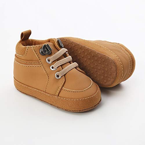 Unisex Baby Boys Girls High-Top Ankle Sneakers Soft Rubber Sole Infant Crib Shoes Toddler First Walkers