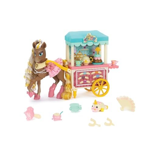Wild Manes Horse Toys Cherieβs Tea and Treats Cart Playset with Cherie Horse Doll Figure, Includes Brush and Play Accessories