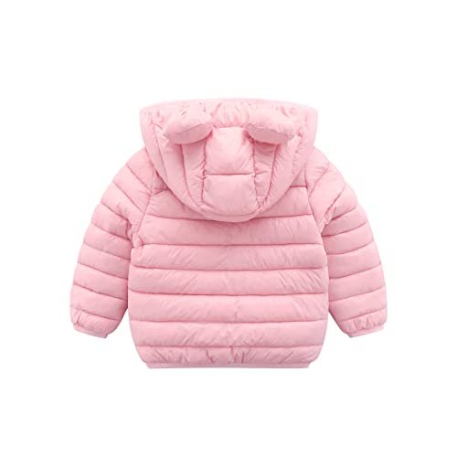 XMWEALTHY Baby Boys Girls Winter Coats Toddler Bear Hoods Down Jacket Infant Kids Light Puffer Padded Outwear 6M-3T