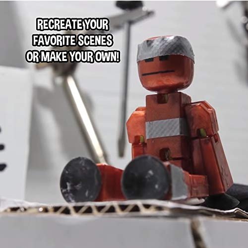 Zing Stikbot Off The Grid Pack - Set of 6 Poseable Action Figures with Weapons and Accessories, Includes Striker, Clint, Pixel, Raptus, Shift and Regalius, Stop Motion Animation, for Ages 4 and Up