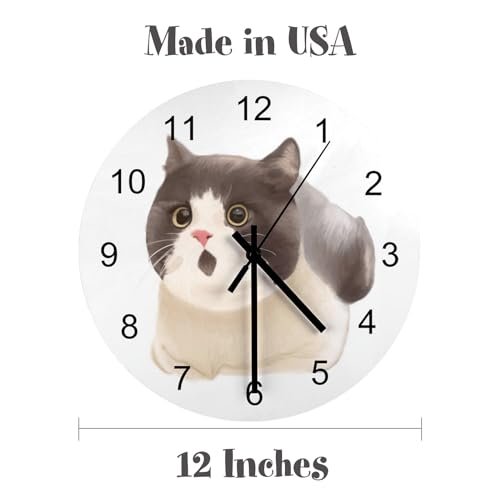 12 Inch Personalized Cute Dragon Kids Wall Clock, Custom Dragon Nursery Decor, Baby Gift