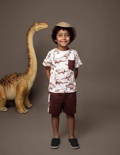 2-7 T Toddler Baby Boy Outfits Shorts Sleeve Summer Beach Cocos T Shirts + Shorts Clothing Set