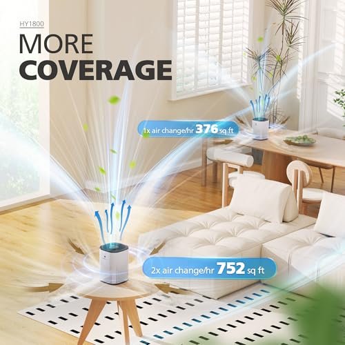 2 Pack CHIVALZ Air Purifiers for Bedroom with True HEPA Filter for Smoke, Dust, Pollen, Pet Dander, Small Air Purifiers for Home Bedroom, Quiet Air Cleaner with 24dB Sleep Mode, White & Black