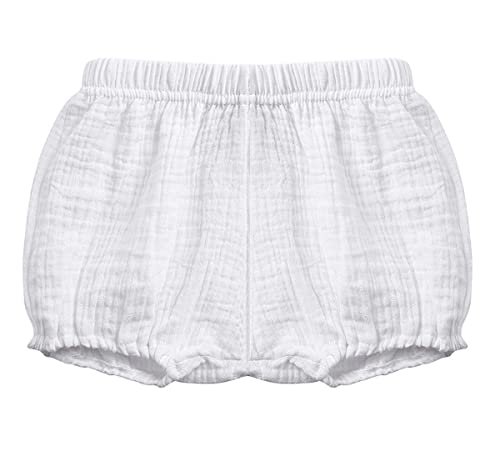 2 Pack Toddler Baby Girls Boys Summer Clothes Cotton Solid Bloomer Basic Shorts Bow Diaper Covers