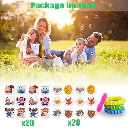 240 Pack Mosquito Repellent Stickers for Kids Adult Outdoor Indoor Travel, Natural Plant Based Ingredients Mosquito Patches Stickers with 4 Pack Mosquito Bracelets