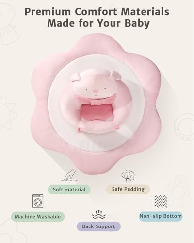 3-in-1 Baby Play Mat, Baby Seats for Infants for Sitting Up, Tummy Time Mat with 5 Detachable Toys, Baby Activity Gym & Playmats for Babies 0-6 6-12 Months, Newborn Baby Shower Gifts