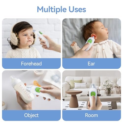 3-in-1 Baby Thermometer for Ear, Forehead & Touchless, HSA FSA Eligible Items, Digital Thermometer for Infants, Kids & Adults, 30 Memories, 1s Result and Fever Alarm