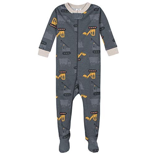 4-Pack Boys Safari Animals & Crab Snug Fit Footed Cotton Pajamas