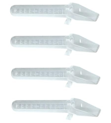 4 Pack Calibrated Medicine Spoon 2 TSP (10 ml) Plastic Oral Liquid Dose Medication Graduated Dispenser for Kids, Baby & Toddler