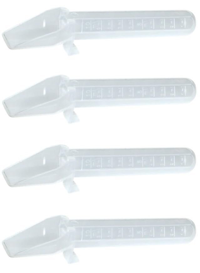 4 Pack Calibrated Medicine Spoon 2 TSP (10 ml) Plastic Oral Liquid Dose Medication Graduated Dispenser for Kids, Baby & Toddler
