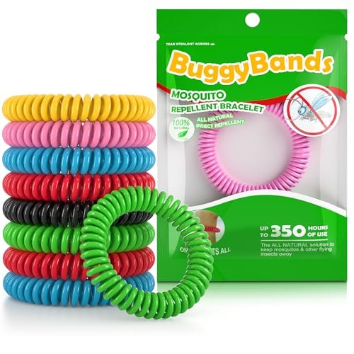 48 Pack Mosquito Repellent Bracelets, Individually Wrapped, DEET Free, Natural and Waterproof Bands