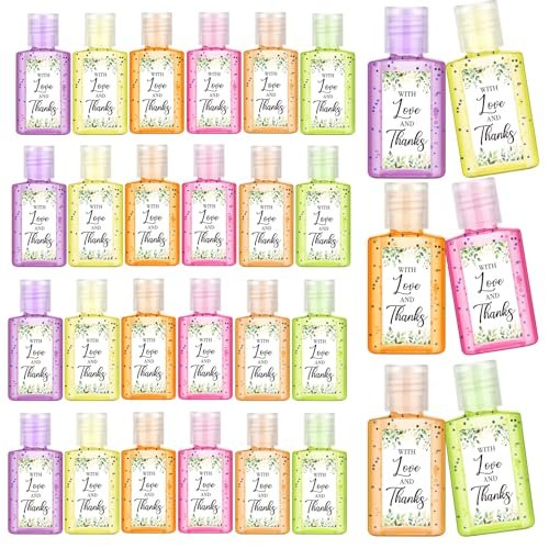 48 Pack Wedding Mini Hand Sanitizer Bulk Travel Size 1fl oz Bridal Shower Hand Sanitizer for Guests Thank You Gifts for Wedding Bridal Baby Shower Party Favors Supplies