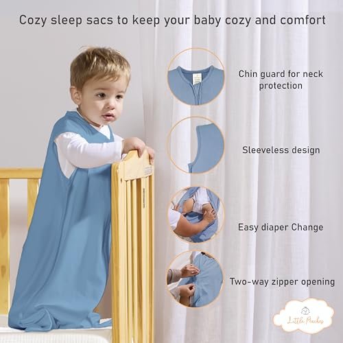 4Pc Comfy Cozy Set - 2 Sleep Sack & 2 Footed Pajamas, Super Soft Baby Clothes, Sleepwear Set