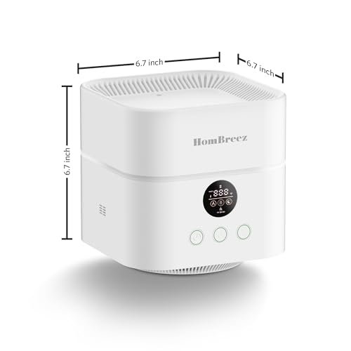 Air Purifier and Humidifier Combo for Bedroom, Covers Up to 200ft², H13 True HEPA Filter, 500ML Water Tank, Quiet Cool Mist Top Fill Essential Oil Diffuser for Baby, Pet Room, APP Control