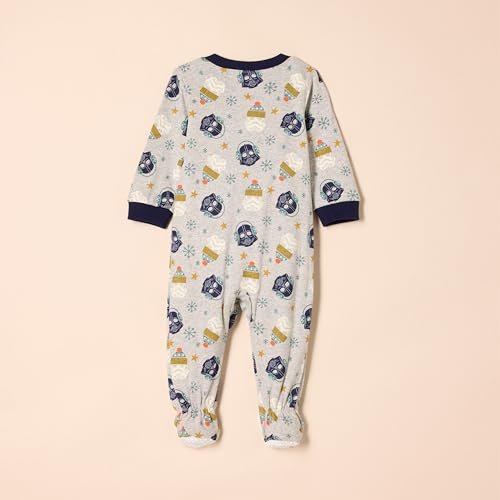 Amazon Essentials Disney | Marvel | Star Wars Unisex Babies' and Toddlers' Snug-Fit Cotton Footed Pajamas, Multipacks