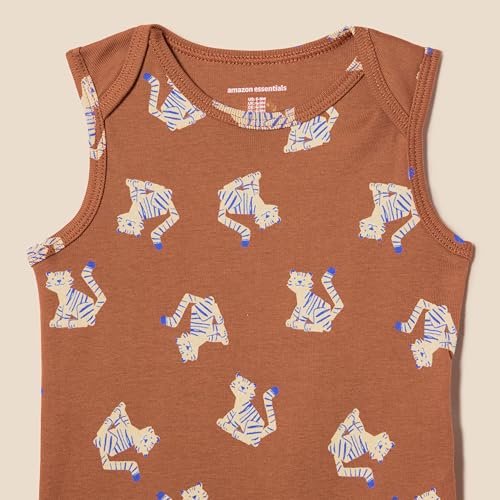 Amazon Essentials Unisex Babies' Sleeveless Bodysuits, Pack of 6