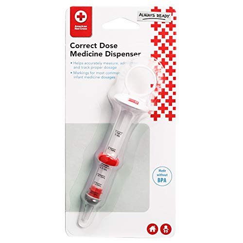 American Red Cross Correct Dose Medicine Dispenser with Markings for Common Infant Medicine Doses