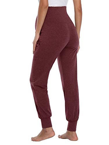 AMPOSH Women's Maternity Pants Stretchy Lounge Workout Pants Casual Loose Comfy Pregnancy Joggers with Pockets