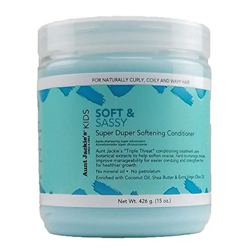 Aunt Jackie’s Kids Hair Care Bundle – 5 Full-Size Products for Easier Combing, Styling & Nourishing Hair – Made with Natural Herbal & Botanical Ingredients (12 oz, 15 oz, 8 oz)