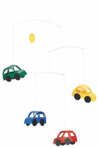 Auto Hanging Nursery Mobile - 20 Inches - High Quality Plastic - Handmade in Denmark by Flensted