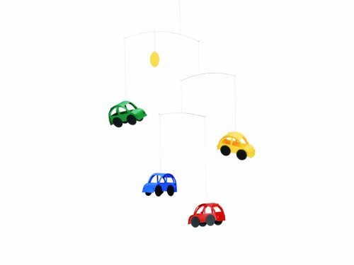 Auto Hanging Nursery Mobile - 20 Inches - High Quality Plastic - Handmade in Denmark by Flensted