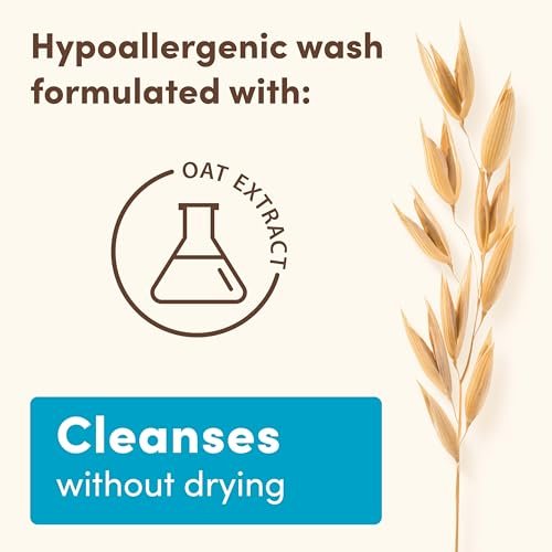 Aveeno Baby Daily Moisture Gentle Bath Wash & Shampoo with Natural Oat Extract, Hypoallergenic, Tear-Free & Paraben-Free Formula For Sensitive Hair & Skin, Lightly Scented, 33 fl. oz