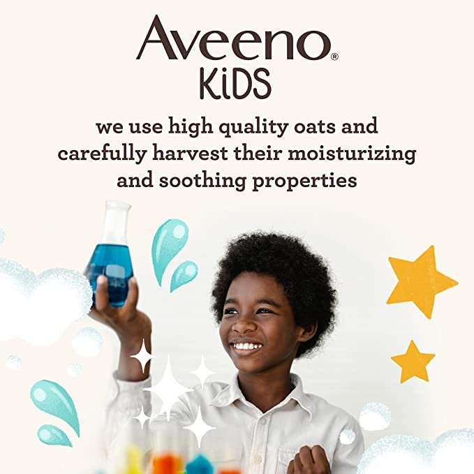AVEENO BABY Kids Curly Hair Shampoo and Conditioner Set, 12 fl. Oz each with Oat Extract & Shea Butter, Hydrating, Hypoallergenic, Moisturizing for Defined Curls, Gentle for Kids' Developing Hair