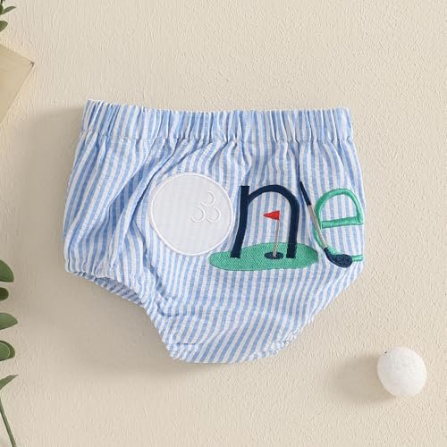 Baby Bloomers Diaper Covers for Boys Girls Funny ONE Embroidery Bloomers Unisex Baby Cake Smash Photo Shoot Shorts