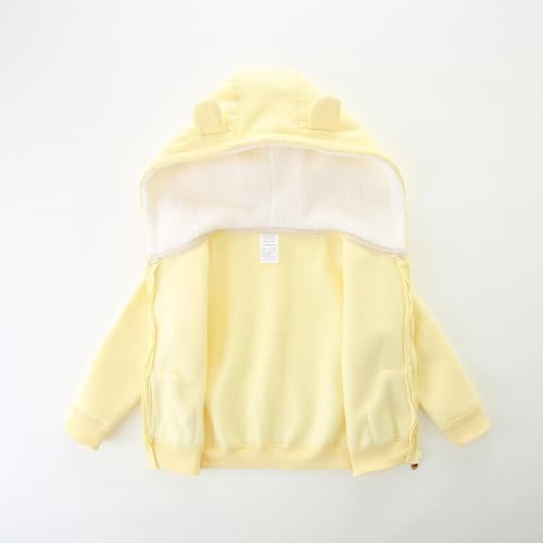 Baby Boy Girl Clothes Zip-Up Hoodies with Sherpa Lining Spring Fall Outerwear Coat