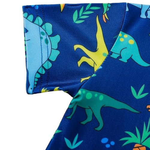 Baby Boy Swimsuit Infant One Piece Rash Guard Bathing Suit Short Sleeve Zipper Toddler Summer Beach Swimwear 0-3 Years
