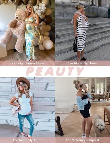 “Baby Bump” Premium Maternity Shapewear, High Waisted Mid-Thigh Pregnancy Underwear Prevent Chaffing Soft Adominal Support