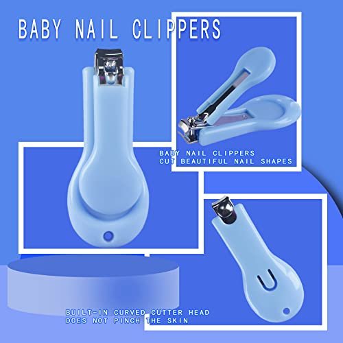 Baby Care Kits,Baby Grooming Kit,10 in 1 Newborn Essentials Must Haves,Baby Nail Clippers Baby Brush Baby Comb Earpick Nose Cleaning Tool Baby Nail File Nursing Baby Kit （Blue）