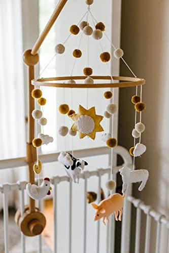 Baby Crib Mobile (Farm Animals) - Nursery Decoration and Baby Shower Gift for Boys & Girls