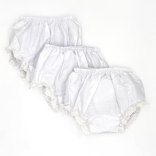Baby Girls Bloomers Double Seat Diaper Cover Package of 3
