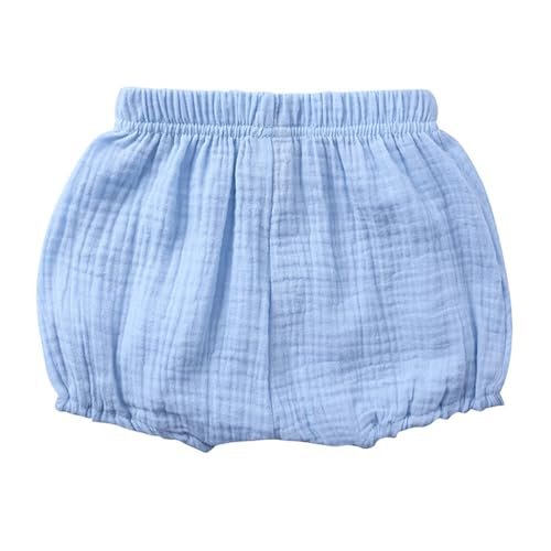 Baby Girls Boys Bloomers Newborn Toddler Kids Unisex Cotton Linen Shorts Solid Color Cute PP Pants