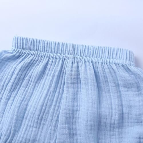 Baby Girls Boys Bloomers Newborn Toddler Kids Unisex Cotton Linen Shorts Solid Color Cute PP Pants