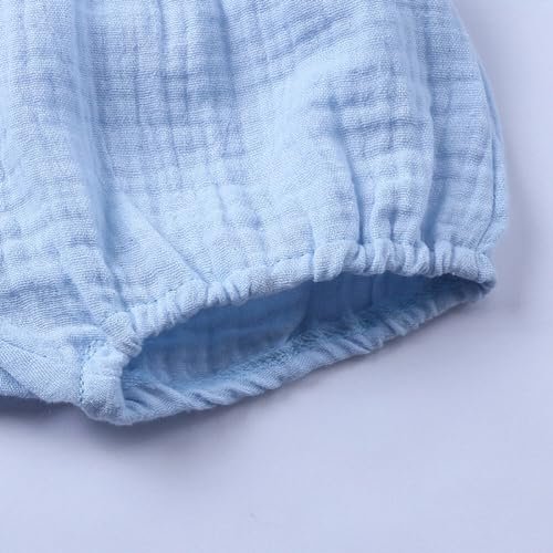 Baby Girls Boys Bloomers Newborn Toddler Kids Unisex Cotton Linen Shorts Solid Color Cute PP Pants