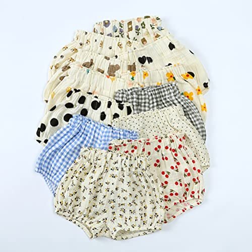 Baby Girls Boys Cotton Linen Cute Print Bloomer Loose Harem Shorts Toddler Newborn Panty Diaper Cover