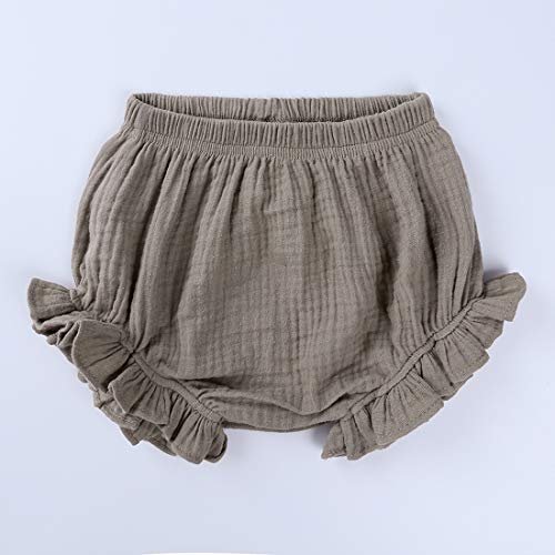 Baby Girls Ruffle Bloomer Shorts Toddler Cute Cotton Linen Panty Diaper Covers