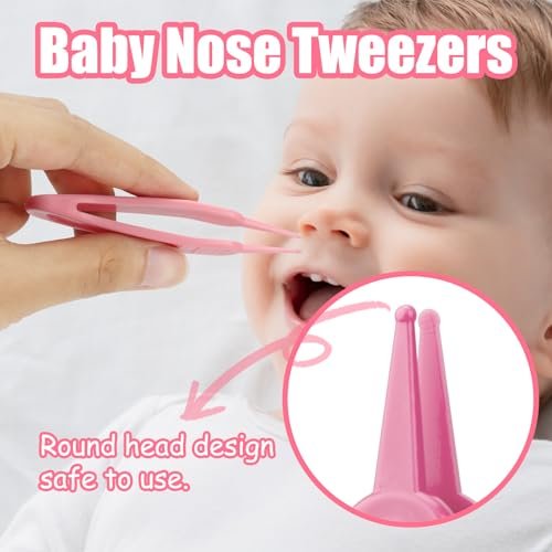 Baby Grooming Kit, Infant Safety Care Set with Hair Brush Comb Nail Clipper Nasal Aspirator,Baby Essentials Kit for Newborn Girls Boys, Pink-24- in-1