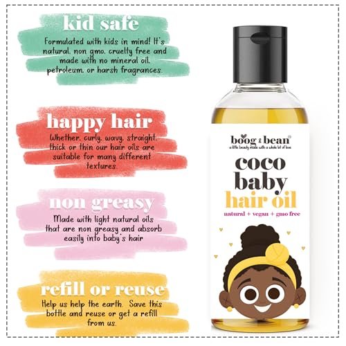 Baby Hair Moisturizer and Hair Oil; Natural Growth Oil for Infants and Toddlers, Baby Hair Products for Black Hair Care, Curls and Braids.