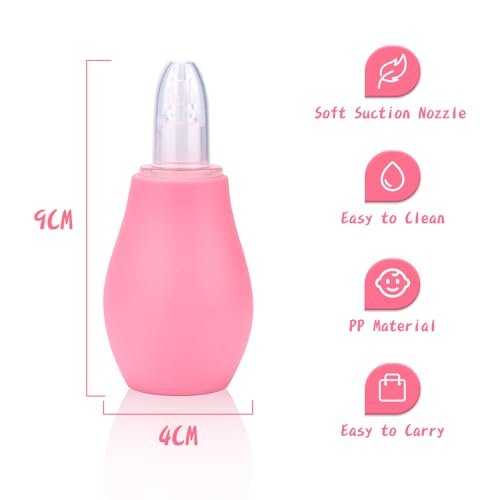 Baby Healthcare and Grooming Kit, Baby Safety Set Newborn Nursery Health Care Set with Hair Brush Scale Measuring Spoon Nail Clippers for Baby Girls Boys (24PCS Pink)