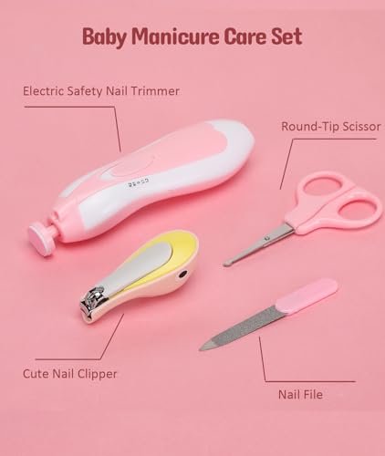 Baby Healthcare and Grooming Kit, Electric Safety Nail Trimmer Baby Nursery Kit, Newborn Care Kits with Hair Brush Comb for Newborn Infant Toddlers Baby Boys Girls Kids, Baby Shower Gifts