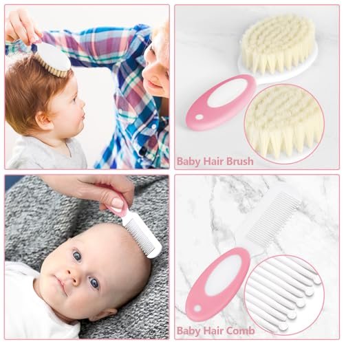 Baby Healthcare and Grooming Kit for Newborn Kids, 31PCS Upgraded Safety Baby Care Kit, Newborn Nursery Health Care Set, Baby Care Products (Pink（31PCS)