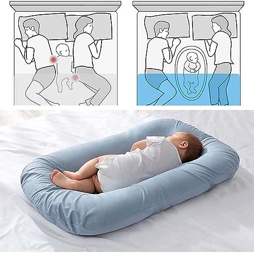 Baby Lounger Bionic Organic Lounger Soft Breathable Baby Nest for Newborn Infant Babies 0-18 Months (Pink, OneSize)
