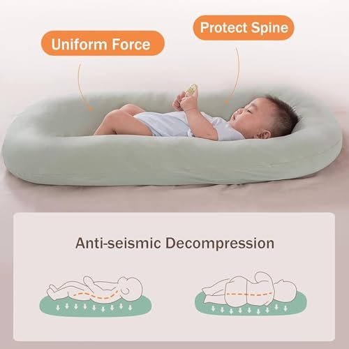 Baby Lounger Bionic Organic Lounger Soft Breathable Baby Nest for Newborn Infant Babies 0-18 Months (Pink, OneSize)